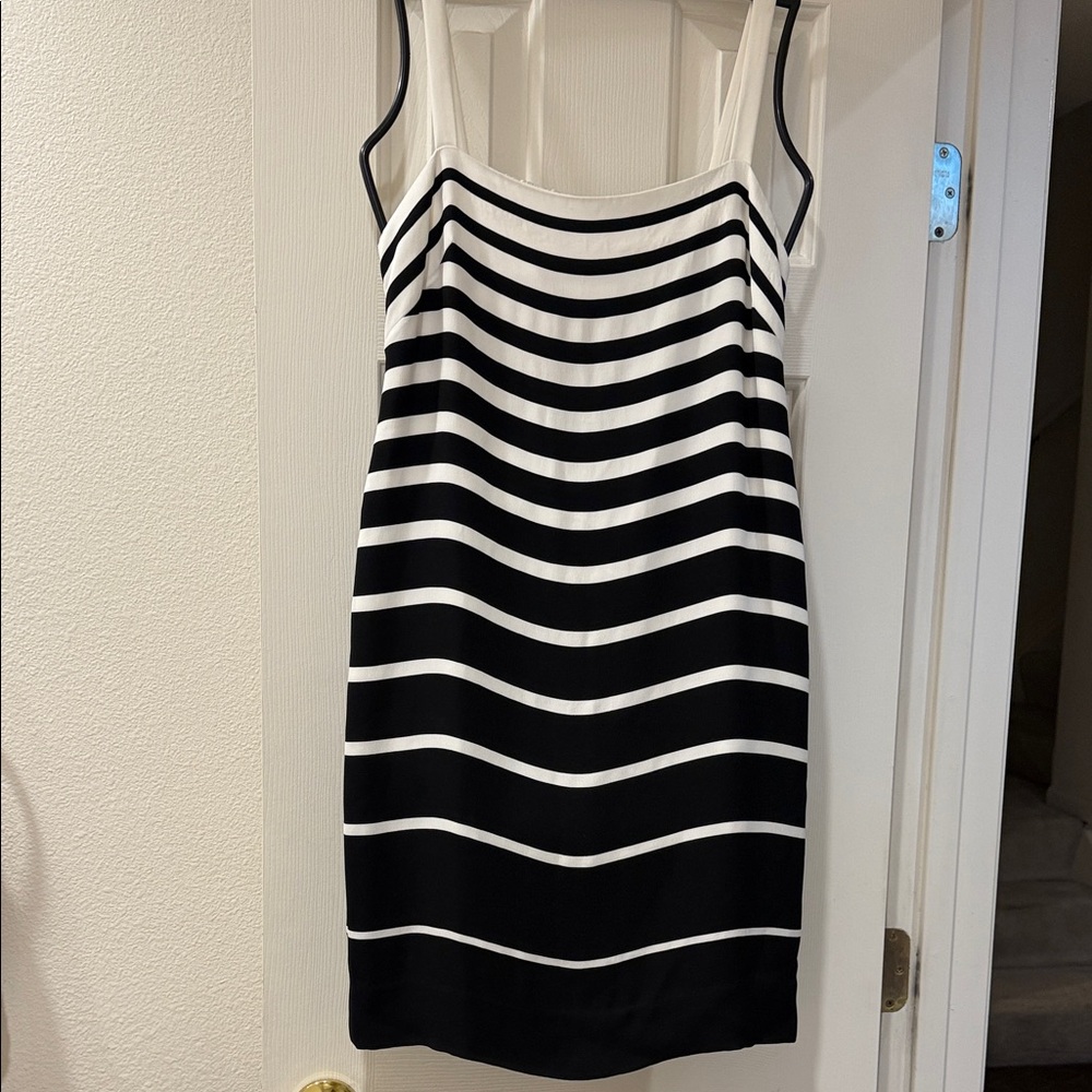 Ralph Lauren Black Label Black and White Striped Dress size 6 NWT